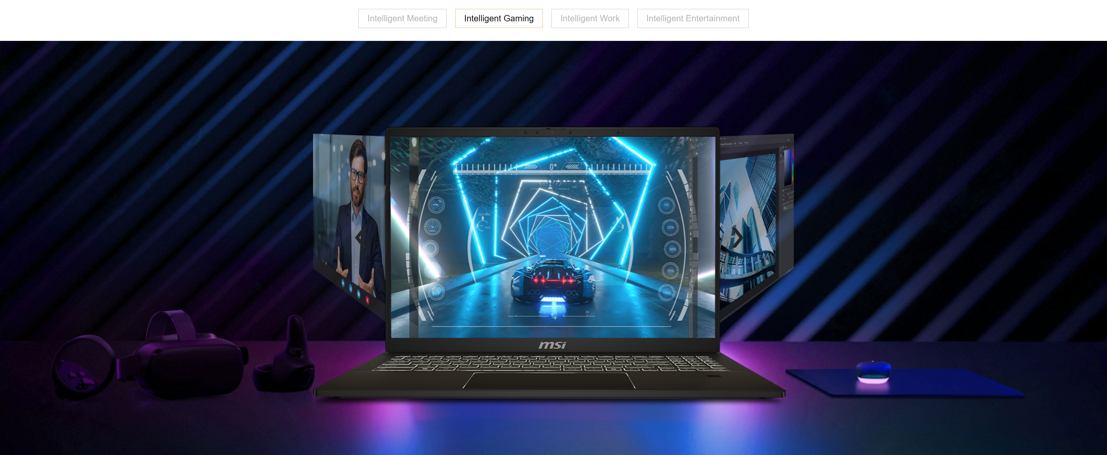 A large marketing image providing additional information about the product MSI Summit E16 AI Studio A1VETG-019AU 16" 165Hz Ultra 7 155H RTX 4050 Win 11 Notebook - Additional alt info not provided